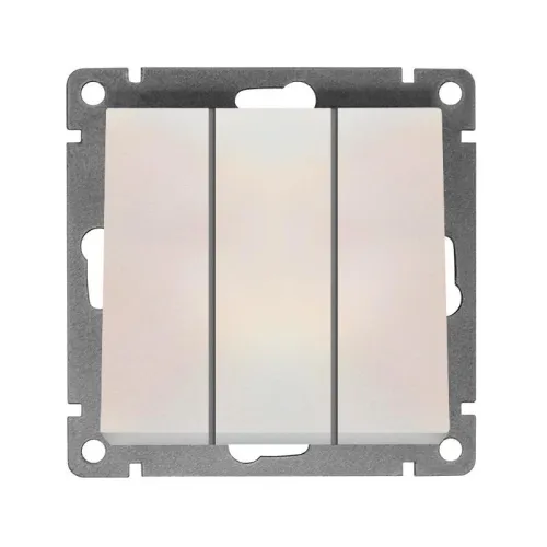 Выключатель 3-кл. СП Афина 10А IP20 механизм жемчуж. Universal A0043-OBr