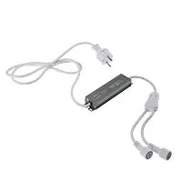 Трансформатор 230В - 24В 60Вт алюм. корпус провод бел. каучук Neon-Night 531-312