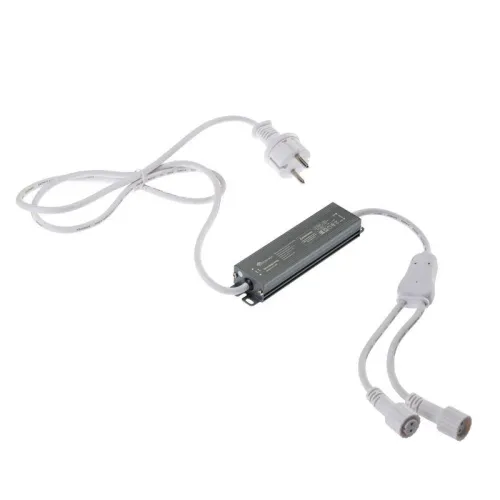 Трансформатор 230В - 24В 60Вт алюм. корпус провод бел. каучук Neon-Night 531-312