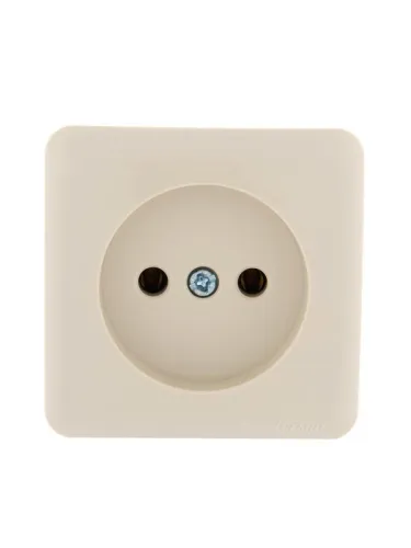 Розетка 1-м ОП Viola 16А IP20 без заземл. крем. LEZARD 751-0300-121