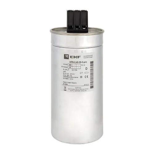 Конденсатор косинусный КПС-0.4-30-3 PRO EKF kps-0.4-30-3-pro