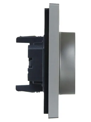 Розетка 2-м СП FORTE&PIANO FP524 16А с заземл. без защ. шторок безвинт. крепл. сталь IEK FP-R21-16-1-K46 фото 4