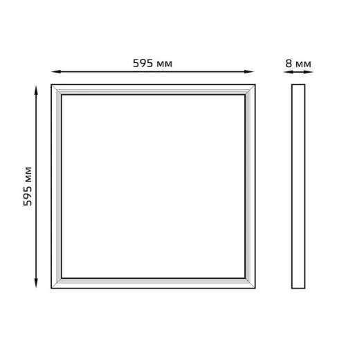 Светильник светодиодный 40Вт 6500К IP20 1300лм 595х595мм ДВО офисный небо GAUSS 846511340 фото 3