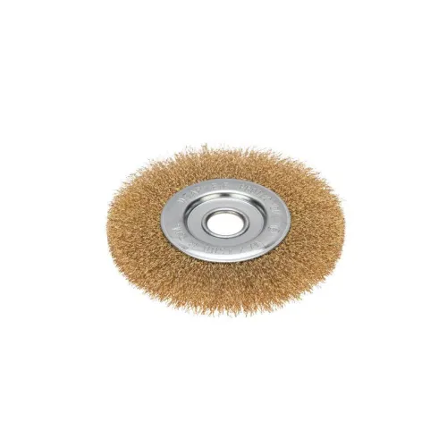 Щетка дисковая для УШМ витая латунированная проволока 150мм отв. 22.23мм Kranz KR-91-1232