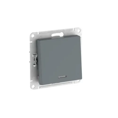 Выключатель 1-кл. AtlasDesign (сх. 1а) 10AX с подсветкой быстрозажим. клем. механизм грифель SE ATN000713S