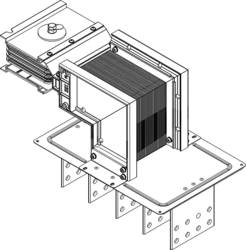 Секция фланцевая лев. Тип1 1000А Al 3L+N+1/2PE IP55 тран. IEK LB-1000A5-35-F-FL1