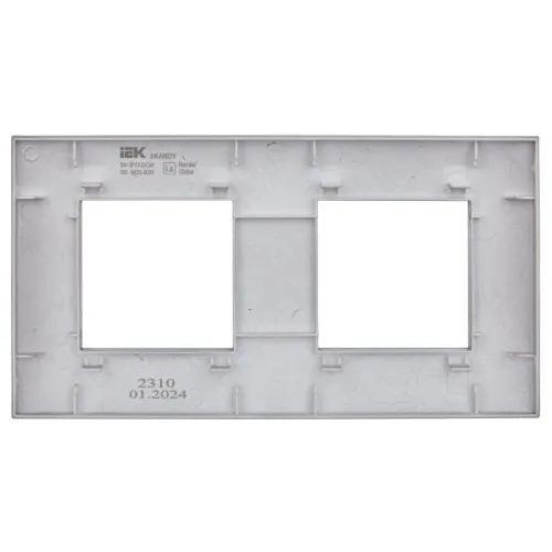 Рамка 2-м SKANDY SK-F02Gr сер. IEK SK-M22-K03 фото 4