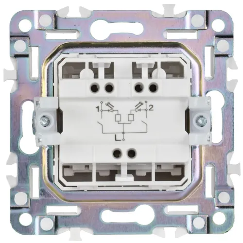 Выключатель 2-кл. SKANDY 10А SK-V09B с индикацией беж. IEK SK-V20-1-10-K10 фото 3