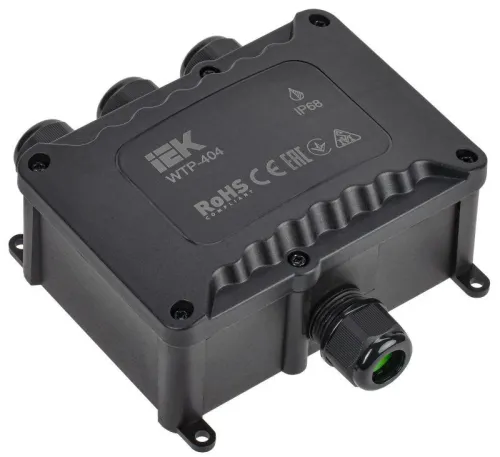 Коробка распределительная герметичная WTP-404 4 ввода IP68 IEK UWB10-O-450-41-04-68