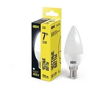 Лампа светодиодная 7Вт C35 свеча 4000К нейтр. бел. E14 230В IEK LLE-C35-7-230-40-E14