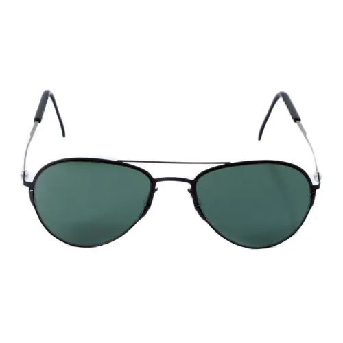 Очки черные солнцезащитные из титана с зел. линзами DKC NOL6ENNC фото 3