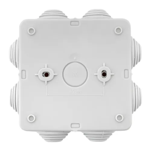 Коробка уравнивания потенциалов КУП-030-031 85х85х40 IP55 с крышкой наружн. для прямого монтажа 8 мембр. вводов сер. EKF plc-kmr-030-031-g фото 3
