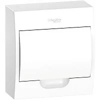 Бокс навесной ОП City9 Box 1 ряд 8мод IP40 IK07 63А 2 клеммы с бел. дверцей SE EZ9E108P2SRU