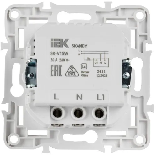 Выключатель карточный SKANDY 30А SK-V15W арктич. бел. IEK SK-V11-0-10-K01 фото 4