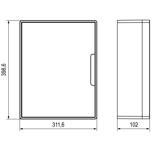 Щиток настенный Фрейм (FRAME) 24мод. с бел. дверцей с 4 шинами PEN (2шт на 8 отверст. и 2шт на 6 отверст) бел. DKC F24W1WW фото 4