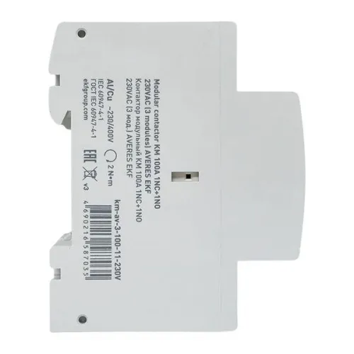 Контактор модульный КМ 100А 1NC+1NO 230В AC (3 мод.) AVERES EKF km-av-3-100-11-230V фото 8