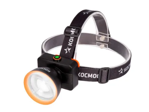 Фонарь налобный аккум. 15Вт Laser LED/ 3000мА.ч ABS пластик линза Френеля КОСМОС (KOC533Lit) фото 4