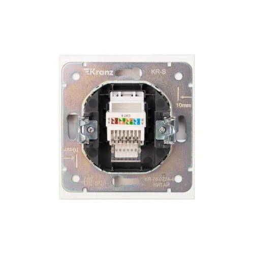 Розетка компьютерная СП STRONG MIELE RJ45 кат.6 жемчуг Kranz KR-78-0724-4 фото 4