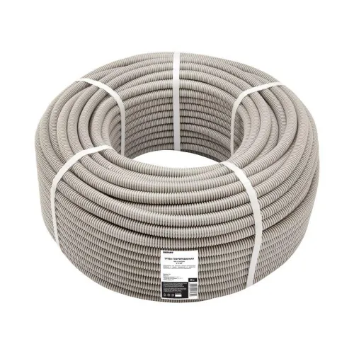 Труба гофрированная ПВХ d16мм с протяжкой (уп.50м) Rexant 28-0161-50 фото 2