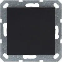 Переключатель проходной 1-кл. 10А IP20 с подсветкой механизм черн. матов. soft touch Jasmart G3012NPB