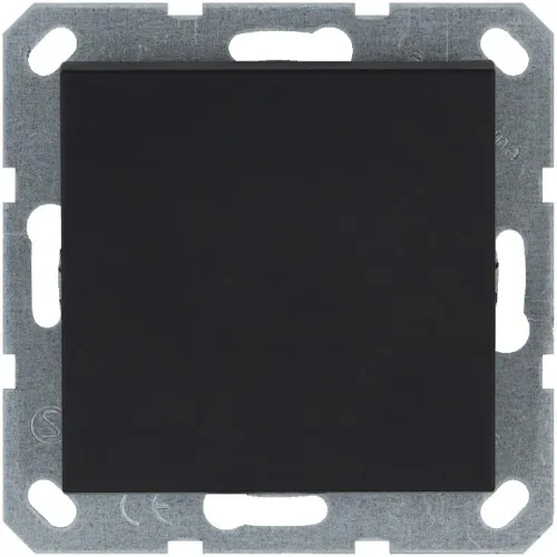 Переключатель проходной 1-кл. 10А IP20 с подсветкой механизм черн. матов. soft touch Jasmart G3012NPB