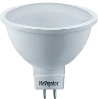 Лампа светодиодная 94 262 NLL-MR16-5-12-3K-GU5.3 5Вт 3000К тепл. бел. GU5.3 360лм 12В Navigator 94262