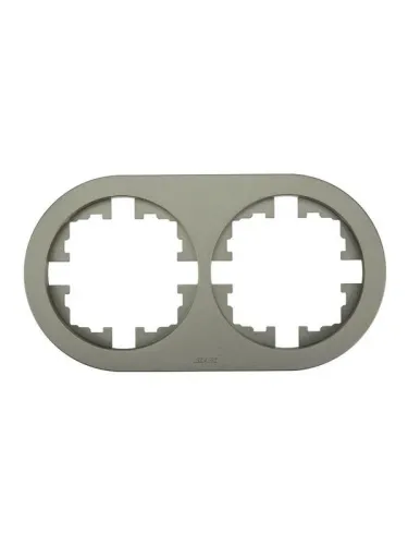 Рамка 2-м OSEN горизонт. круглая титан LEZARD 744-3700-147