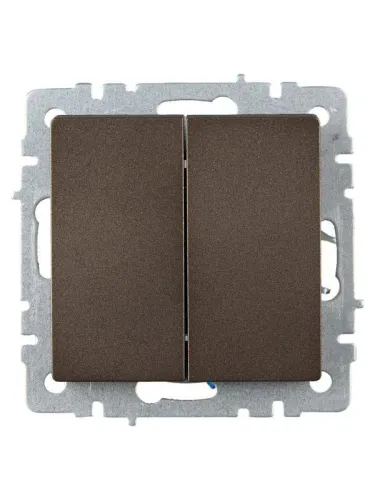 Выключатель проходной 2-кл. СП BRITE ВС10-2-6-БрТБ 10А механизм бронза IEK BR-V22-0-10-K45 фото 5