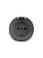 Розетка 1-м СП OSEN IP44 с заземл. с крышкой ПБТ механизм сл. кость LEZARD 743-9088-123BIPCH