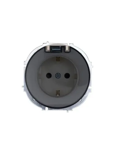 Розетка 1-м СП OSEN IP44 с заземл. с крышкой ПБТ механизм сл. кость LEZARD 743-9088-123BIPCH