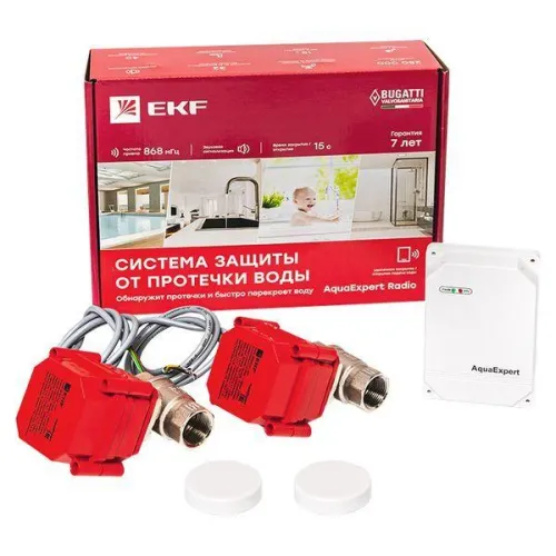 Система защиты от протечки воды AquaExpert RADIO 3/4 дюйма EKF AquaExpert-3/4-radio фото 16