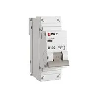 Выключатель автоматический модульный 1п D 100А 10кА ВА 47-100 PROxima EKF mcb47100-1-100D-pro