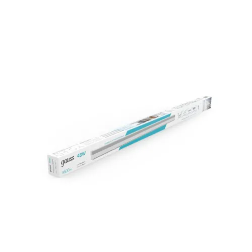 Светильник светодиодный Shop Lighting 48Вт 4000К IP40 4600лм 1180х70х55мм ДПО подвесной линейный матов. рассеив. бел. GAUSS 883525248 фото 2
