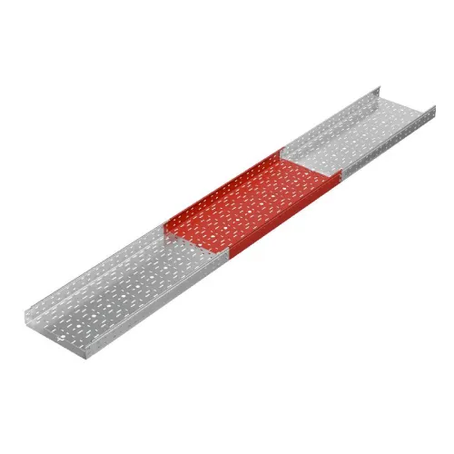 Лоток листовой перфорированный 400х80 L3000 сталь 1.2мм "БЫСТРЫЙ МОНТАЖ ПЛЮС" LPplus80-400-1.2-3000 HD гор. оцинк. КМ PL1221 фото 3