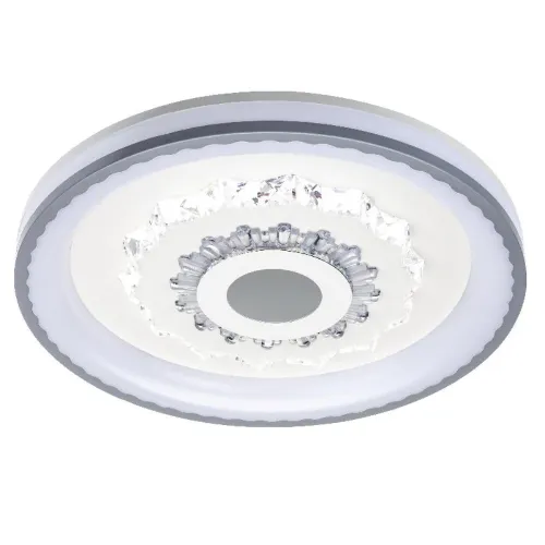 Люстра светодиодная CRYSTAL 3D 120Вт 480х480х60мм 40кв.м потолочная ДУ 3 режима диммир. бел. Ritter 52368 0 фото 10