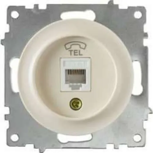 Розетка телефонная 1-м СП Florence RJ11 механизм беж. (1E20601301) OneKeyElectro 2172792
