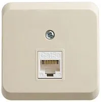 Розетка компьютерная ОП Этюд RJ45 кат.5E крем. SE KOMA-001K