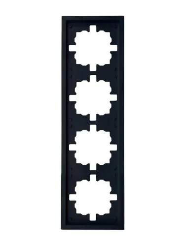 Рамка 4-мест. горизонт. ZIMA черн. бархат LEZARD 704-4200-149