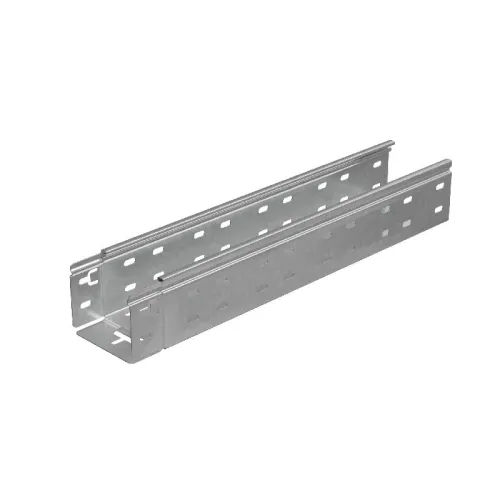 Лоток листовой перфорированный 100х80 L3000 сталь 0.7мм "БЫСТРЫЙ МОНТАЖ ПЛЮС" LPplus80-100-0.7-3000 оцинк. КМ PL0234