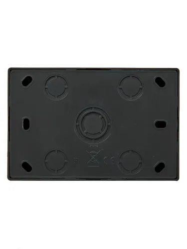 Розетка 2-м ОП LETO с заземл. закрытый корпус ПБТ черн. бархат LEZARD 752-4200-127B фото 3