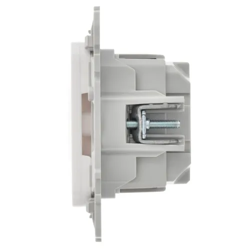 Розетка СП FLITE РС11-1-ФлБ 16А с заземл. без защ. шторок безвинтовое крепление механизм бел. IEK FI-R11-16-1-K01 фото 3
