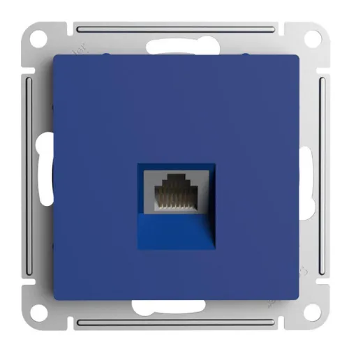 Розетка компьютерная AtlasDesign RJ45 кат.5E механизм аквамарин SE ATN001183 фото 2