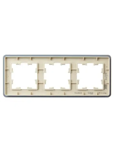 Рамка 3-м BRITE РУ-3-2-Бр стекло песчан. RE IEK BR-M32-G-41-K98 фото 4