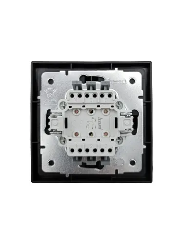 Выключатель 2-кл СП ZIMA IP20 10А безвинт. зажим черн. бархат LEZARD 704-4288-101QC фото 3