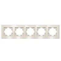 Рамка 5-м Афина стеклянная сл. кость (ivory) UNIVersal 2276