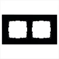 Рамка 2-м G-Glass стекло черн. Black Glass Jasmart G1002GB