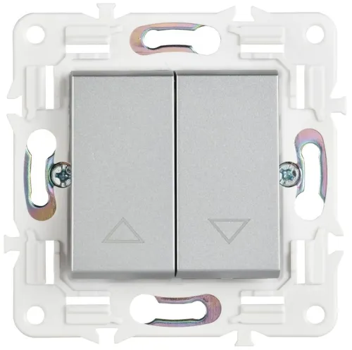 Выключатель жалюзи SKANDY 10А SK-V12S серебр. IEK SK-V15-0-10-K23 фото 2