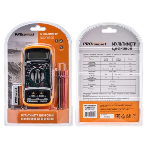 Мультиметр портативный MAS830L (DT850L) PROCONNECT 13-3021 фото 6