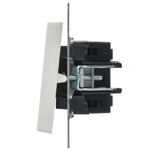 Выключатель 2-кл. СП BRITE ВС10-2-1-БрБ 10А с индик. механизм бел. IEK BR-V20-1-10-K01 фото 3