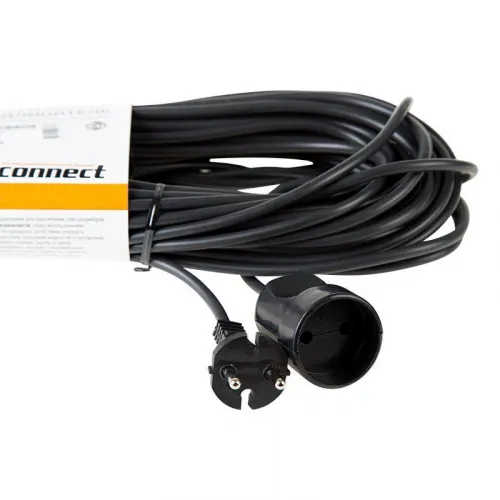 Удлинитель-шнур 1х30м без заземл. 6А IP20 1.3кВт ПВС 2х0.75 черн. PROCONNECT 11-7116 фото 2